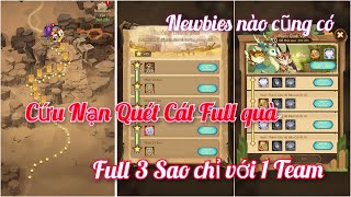 Afk Arena  Hướng dẫn Cứu Nạn Quét Cát Full sao Full quà chỉ với 1 Team Newbies nào cũng có [upl. by Anidam]