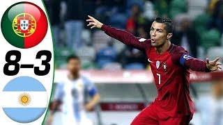 Portugal vs Argentina 83  All Goals amp Highlights Résumé amp Goles  Last Matches  HD [upl. by Anihpesoj]