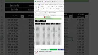 Calculo de horas en Excel [upl. by Eichman]