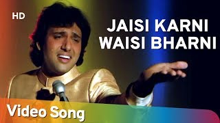 Jaisi Karni Waisi Bharni Title Song HD  Govinda  Kimi Katkar  Nitin Mukesh [upl. by Chiaki]