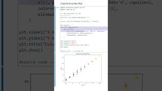 Colorful Error Bar Plot using Python [upl. by Krystyna]