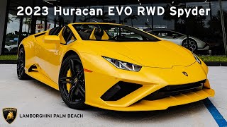 2023 Lamborghini Huracan EVO RWD Spyder  Giallo Inti  LPB [upl. by Sutherlan397]