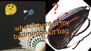 whats there in my badminton kit bag  must watch 🏸❓ [upl. by Brunn]