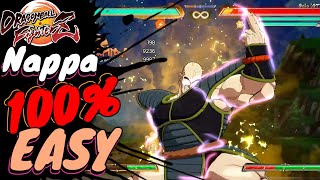 D🅱FZ ➤Nappa Sparkless TOD Season 4 solo Tutorial 100 onscreen inputs【 Dragon Ball FighterZ】 [upl. by Emmet]