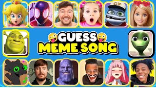 GUESS THE MEME🔥  MOST POPULAR MEMES  MrBeast iShowSpeed The Rock [upl. by Matty547]