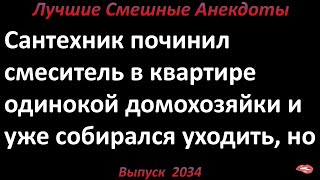 Сантехник и одинокая домохозяйка Лучшие смешные анекдоты Выпуск 2034 [upl. by Yodlem]