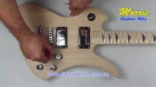 BC Rich Mockingbird Style Guitar Kit Build 44 Neck Bridge amp Headstock [upl. by Enylorac]