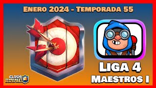 Clash Royale Camino de Leyendas  Liga 4 Maestros I  Gameplay con Música [upl. by Jayme]