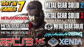 RPCS3 VS XENIA  Test in 7 Metal Gear Solid Games  Performance Test [upl. by Ilil733]