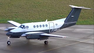 Beechcraft 200 GT Super King Air  FHDLN  Landing at Nancy Essey Airport [upl. by Sanoy]