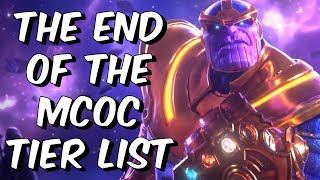 The End of The Tier List  Im Sorry Im Not Enjoying It Anymore  Marvel Contest of Champions [upl. by Brocklin]