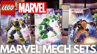 ALL 3 MARVEL Mechs January 2023  LEGO Marvel 76241 76242 76243 [upl. by Hairahcaz267]