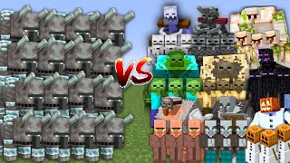 RAVAGER ARMY vs ALL MOBS ARMY in Minecraft Mob Battle [upl. by Jamnes892]