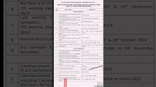 Ts Diploma Academic Calendar 2024  2025 diploma academiccalendar scbscribe 2025 sbtet viral [upl. by Terces]