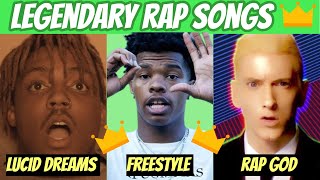 Top 100 LEGENDARY Rap Songs Iconic Rap Hits [upl. by Yahsram]