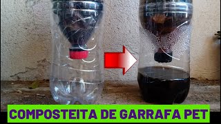 ADUBO CUSTO ZERO Como Fazer uma Composteira Domestica com Garrafa PET [upl. by Gotcher]