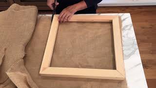 Making a Needle Punch Frame From Canvas Stretcher Bars [upl. by Lienaj]