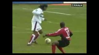 Goal by Ronaldinho against Guingamp  Goal of the year to Ligue 1  2003 [upl. by Ardied]