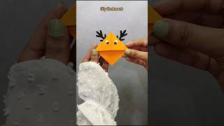 Easy Origami Bookmarks with Paper 🧡 shorts youtubeshorts ytshorts [upl. by Suhcnip]