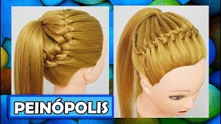 Peinados con Coletas con Trenzas Diadema para Cabello Largo Faciles y Rapidos [upl. by Ttennej800]