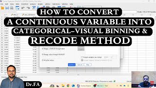 How to Convert a Continuous Variable into Categorical in SPSS 29 [upl. by Endor]