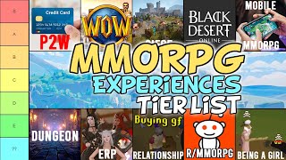 MMORPG Experiences Tier List [upl. by Baldridge]