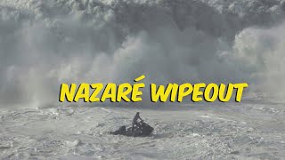 Brutal WIPEOUT in Nazaré Raw clips bigwaves [upl. by French]