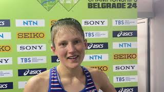 Innes FitzGerald after finishing top European at the World Cross [upl. by Hoshi]