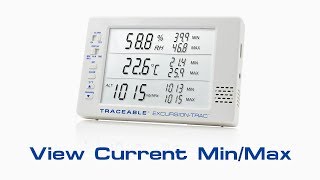 ExcursionTrac Datalogging Traceable Barometer  View Current MinMax Instructional Video [upl. by Enitnemelc]