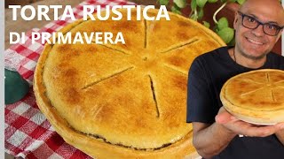 Torta RUSTICA di PRIMAVERA torta salata senza ricotta ALLE VERDURE [upl. by Assiron868]