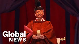 Japanese Emperor Naruhitos coronation ceremony at the Imperial Palace  FULL [upl. by Bruckner]