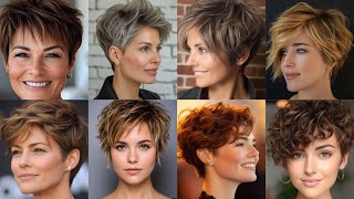 Most incredible layered short pixie haircuts for women’sshortsshortvideo [upl. by Arola57]