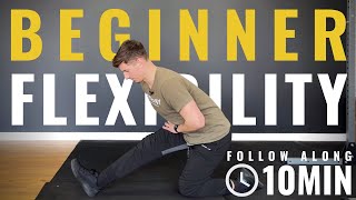 10 minute Stretching Routine I Beginner FOLLOW ALONG [upl. by Eyk]