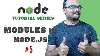 Modules in Nodejs  Part 5 Node Tutorials for beginners [upl. by Nattirb]