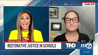 Restorative Justice in Schools  Erika Sanzi The National Desk 51724 [upl. by Nairot]