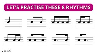 Lets Practise These 8 Common Rhythms 🎵 [upl. by Kristal124]