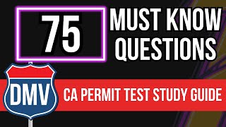 75 California Permit Test Questions 2024 DMV Written Practice amp Study Guide [upl. by Adolph]