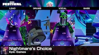 Fortnite Festival Nightmares Choice Hard Full Band 100 Flawless [upl. by Aamsa]