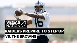 Raiders players on stepping up making an impact vs the Browns [upl. by Bigg]