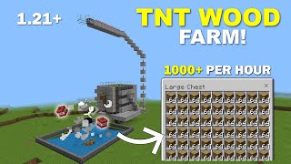 Minecraft 121 TNT Wood Farm  1000 perH  BedrockPocketJava [upl. by Aineles]