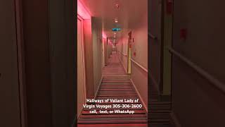 Hallways of Valiant Lady of Virgin Voyages 3053062600 call text or WhatsApp [upl. by Eckhardt]