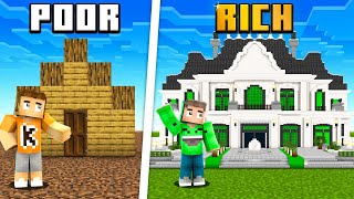 Minecraft POOR vs RICH House Build Challenge [upl. by Silliw717]