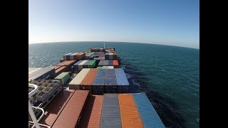 Transatlantic travel on container ship GermanyUSA [upl. by Laertnom735]