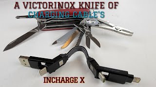 Incharge X The VICTORINOX KNIFE of Charging Cable [upl. by Ahsinor910]