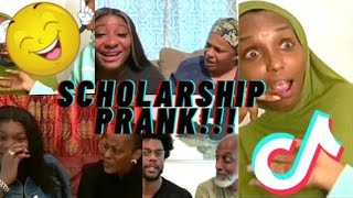 FUNNY TIKTOK SCHOLARSHIP PRANK ON FAMILY🤣 PART 2 MUST WATCH [upl. by Anitsyrhk]