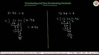 Terminating and Non Terminating Decimals  Class 7 Maths [upl. by Aleek]