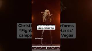 Christina Aguilera Performs quotFighterquot At Kamala Harris Rally In Las Vegas  Billboard Shorts [upl. by Iak]