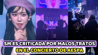 SM ENTERTAINMENT ES CRITICADA POR MALOS TRATOS A FANS EN LA GIRA DE AESPA [upl. by Mahtal]