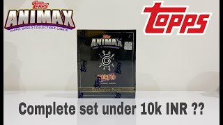 Topps India Animax Naruto Exclusive packs opening 20 Trivia cards My Opinion on the Animax Set [upl. by Tesil]