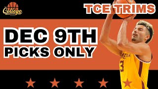 College Basketball PICKS ONLY  Monday December 9th  TCE Trims [upl. by Macri]